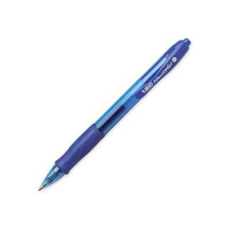 BIC Bic® Velocity Rollerball Retractable Gel Pen, 0.7mm, Blue Ink, Dozen RLC11BE